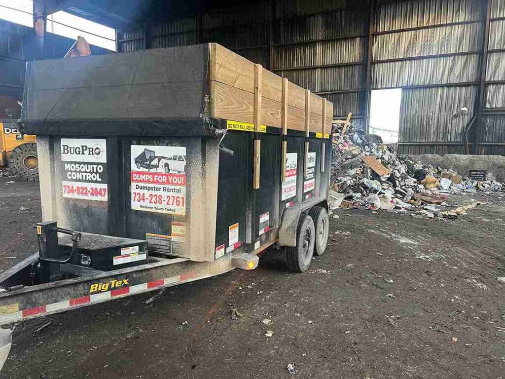 20 Yard dumpster in dump yard in belleville michigan